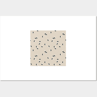 Scattered Dots Minimalist Geometric Pattern - Sand and Ocean Posters and Art